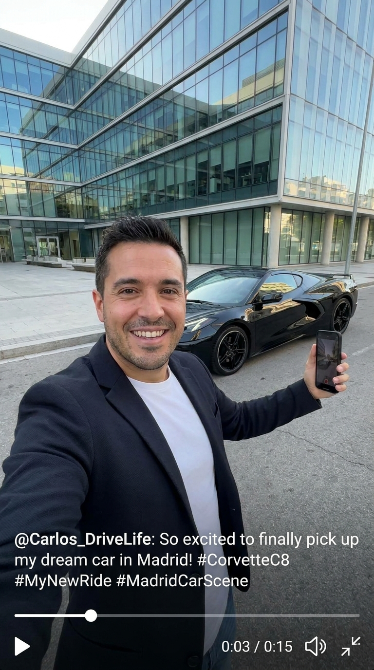 Carlos Ruiz con su Corvette C8 Stingray